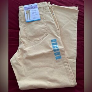 Gloria Vanderbilt Amanda 2.0 slimming pants yellow women Sz 12 NWT Spring ready!